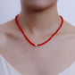Jewelry ins color crystal love necklace necklace simple women's hip-hop heart-shaped necklace hot girl
