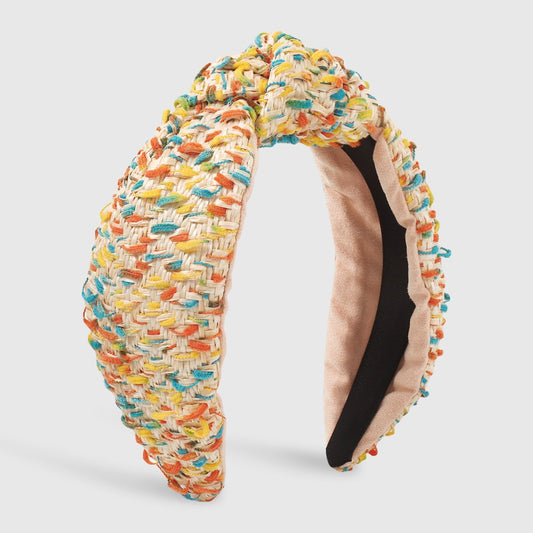 F4862 Individual Ladies Braided Knotted Headband Exaggerated Color Wide Edge Geometric Sexy Headband