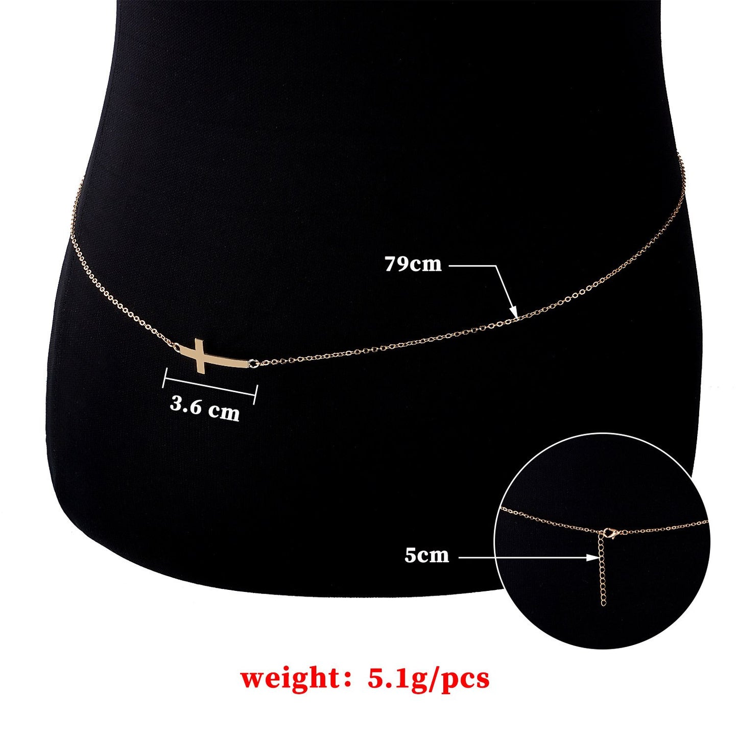 Body chain bellybodychain bikini waist chain exquisite sexy cross chain