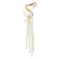 Jewelry personality temperament imitation pearl tassel single earring business S-shaped curved metal earrings