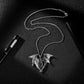 Halloween Necklace Creative Bat Wings Luminous Feather Hip Hop Skull Pendant