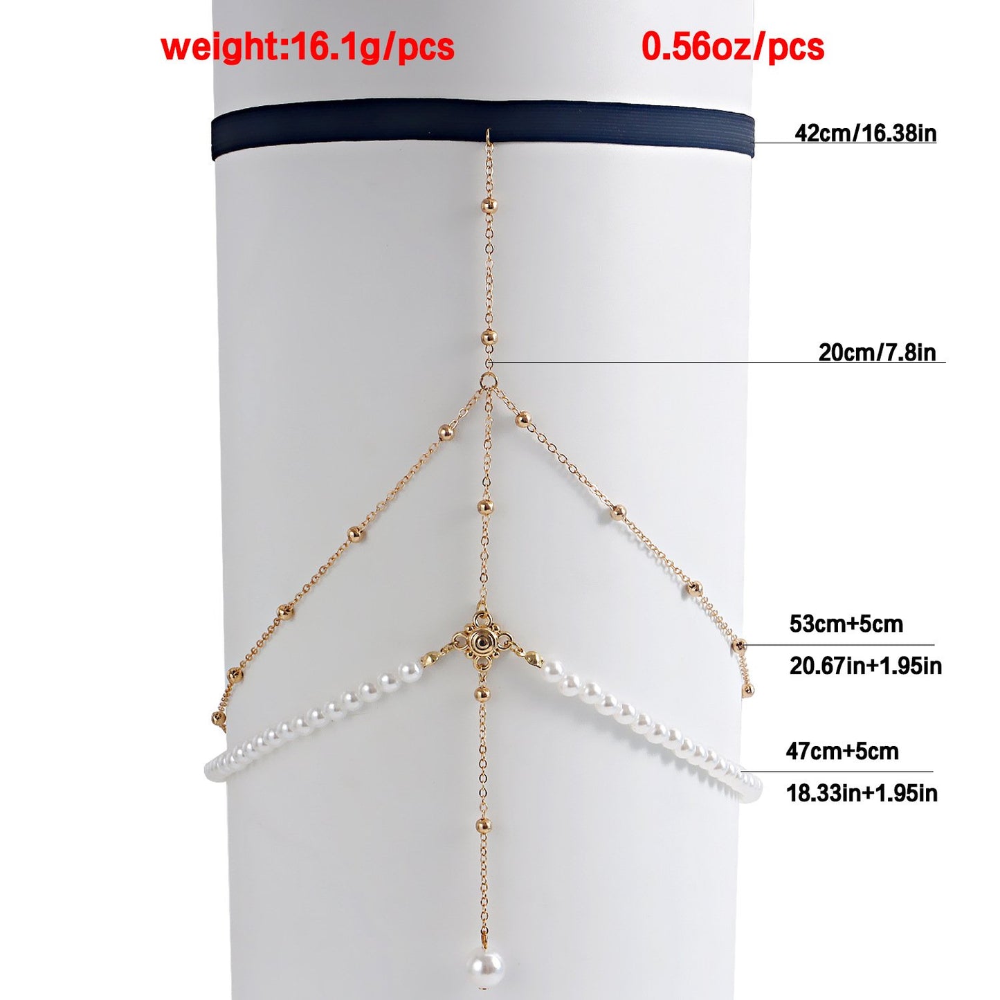 Jewelry Sexy Imitation Pearl Pendant Fashion Leg Ring Female Elastic Rope Versatile Hot Girl Leg Chain