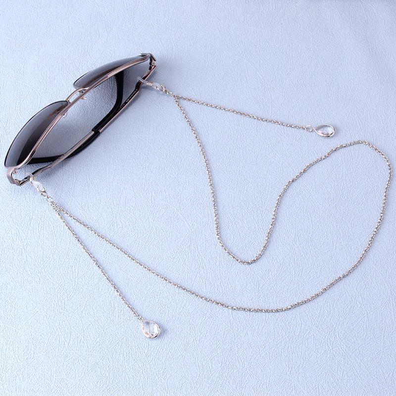 Rhinestone mask hanging chain glasses chain anti-lost glasses rope silicone non-slip ring mask chain