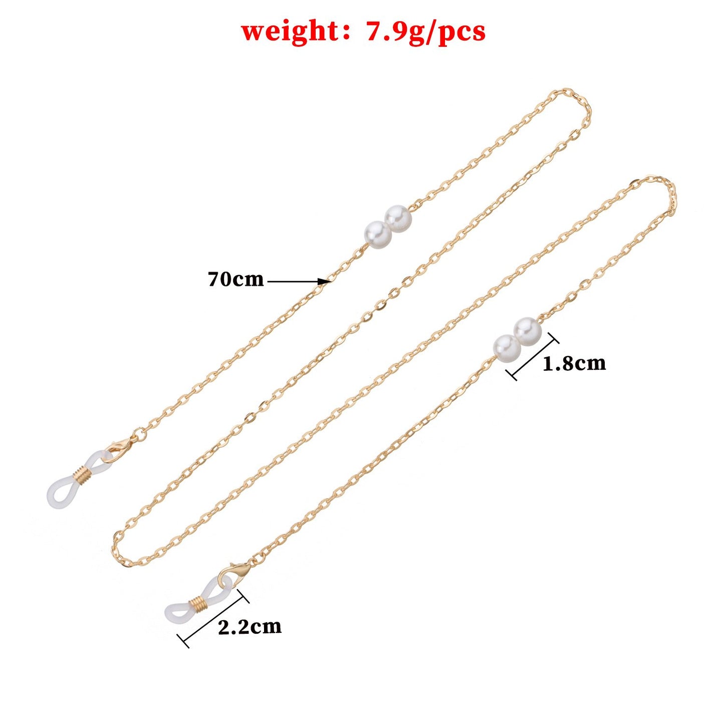 Jewelry Fashion Pearl Chain Glasses Chain Temperament Simple Popular Metal Glasses Accessories