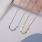 Stainless steel Ins cold fashion multiple small hearts white shell collarbone necklace female does not fade