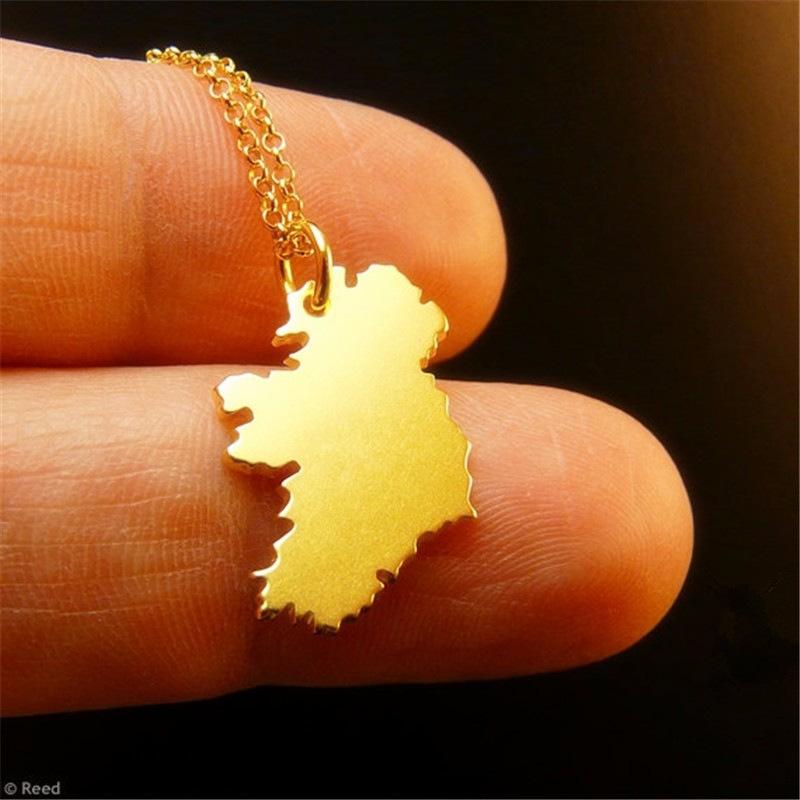 Jewelry Ireland Country Map Personality Jewelry Necklace Hot Style