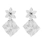 Jewelry cold folds irregular square exaggerated earrings niche geometric personality flower earrings