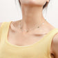 Jewelry Simple Necklace Green Crystal Star Crescent Pendant Necklace Female Light Luxury Niche