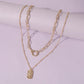 N794 temperament clavicle chain geometric retro necklace niche simple sweater necklace