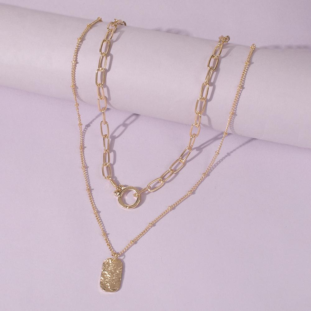 N794 temperament clavicle chain geometric retro necklace niche simple sweater necklace