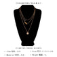 Jewelry fashion street shooting round sequins rectangular sequins hollow triangle short combination necklace