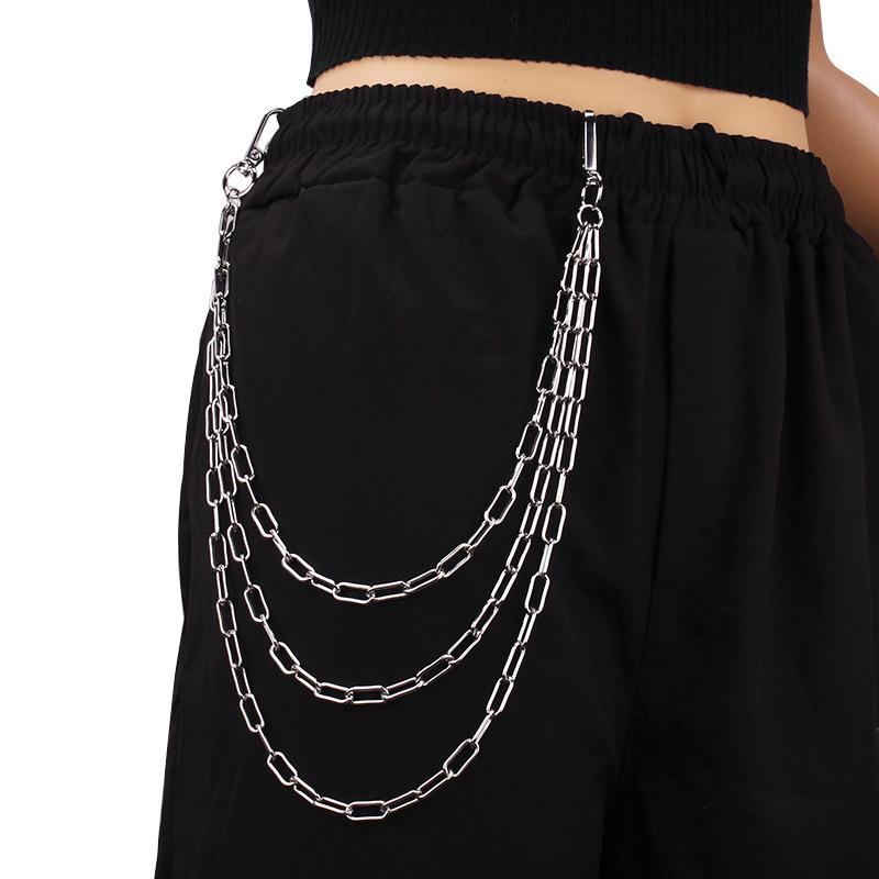 ins jewelry punk hip-hop multi-layer pants chain personality street trend hanging chain jeans waist chain