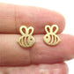 Popular Bee Stud Earrings Stainless Steel Plane Hollow Bee Shape Ear Stud Ear Stitch Insect Earrings