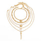 Jewelry hip-hop angel multi-element suit necklace street shooting exaggerated butterfly imitation pearl necklace female