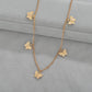 Accessories Simple Thin Chain Alloy Butterfly Pendant Necklace Female Clavicle Chain Jewelry