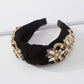 F3919 Imitation pearl hair accessories baroque retro personality headband wide-brimmed geometric diamond headband women