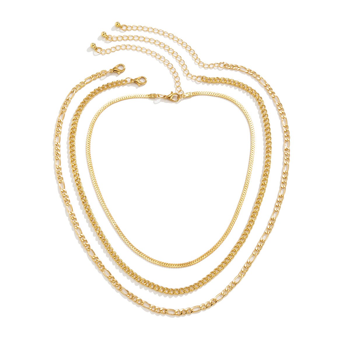 Jewelry Hip Hop Simple Flat Snake Bone Chain Necklace Female Retro Geometric Twist Chain Clavicle Necklace