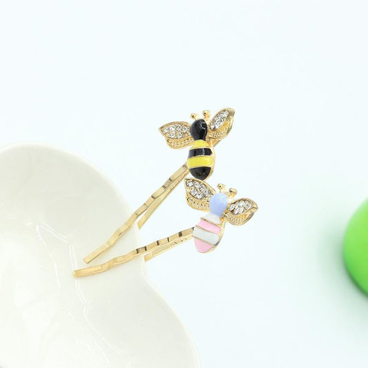 Hair accessories cute color dripping oil bee hair clip small fresh bangs seaside clip stall jewelry