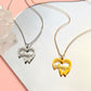 ins stainless steel hollow love necklace fashion creative English letter butterfly clavicle chain net red necklace