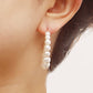 Explosive ins hot girl C-shaped imitation baroque pearl big ring earrings female earrings jewelry