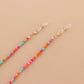 Jewelry ladies color rice bead glasses chain personality temperament trend pearl mask accessories