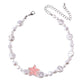 Ins temperament all-match acrylic dripping oil smiling face necklace baroque pearl chain fashion collarbone chain