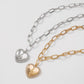 N924 Personality Chain Necklace Geometric Simple Love Pendant Necklace Fashion Temperament Diamond Necklace Women