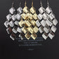 Long multi-layer rhombus surface sequin earrings boutique earrings exaggerated jewelry