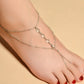 Casual Beach Anklet Fashion Jewelry Simple Crystal Beaded Finger Anklet Sourcing Recommendation