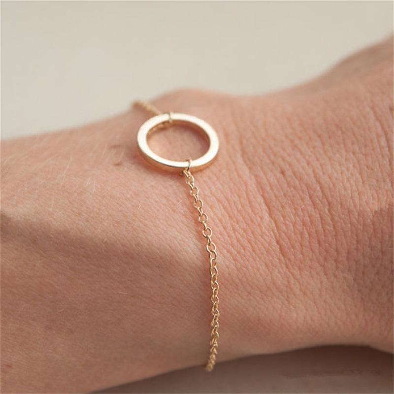 Personalized minimalist circle bracelet minimalist circle