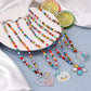 Ethnic color rice beads with acrylic pendant necklace bohemian fashion choker neck chain