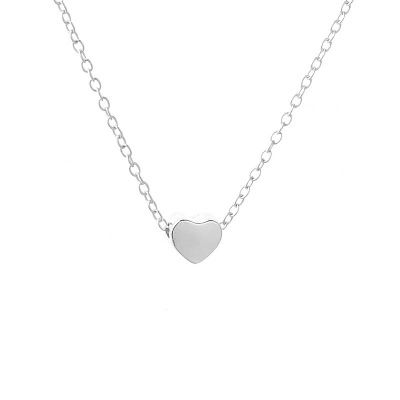 Necklace Explosive Style Heart-to-Heart Necklace Couple Peach Heart Clavicle Chain Love Memory Pendant