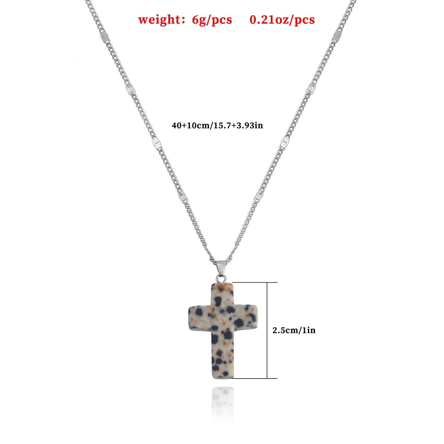 Jewelry simple small hole chain color cross pendant necklace female national trend necklace