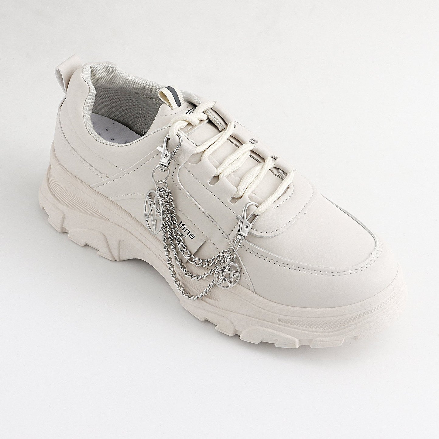 Sports shoes men's and women's shoes accessories ins upper decoration five-pointed star metal shoe chain shoelace buckle foot decoration