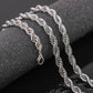 Fashion Stainless Steel Twist Chain Necklace Hipster Simple Fashion Titanium Steel Jewelry