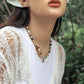 Jewelry Niche Design Sense Imitation Pearl Beaded Necklace Simple Versatile Glass Mushroom Necklace Women
