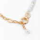 Jewelry cold special-shaped pearl pendant necklace female hip-hop retro metal buckle chain necklace