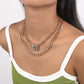 N1715 jewelry thick chain punk exaggerated necklace stacked rhinestone eyes hip-hop necklace