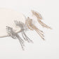 E1183 Niche tassel rhinestone temperament earrings personality claw chain cold dinner party earrings women
