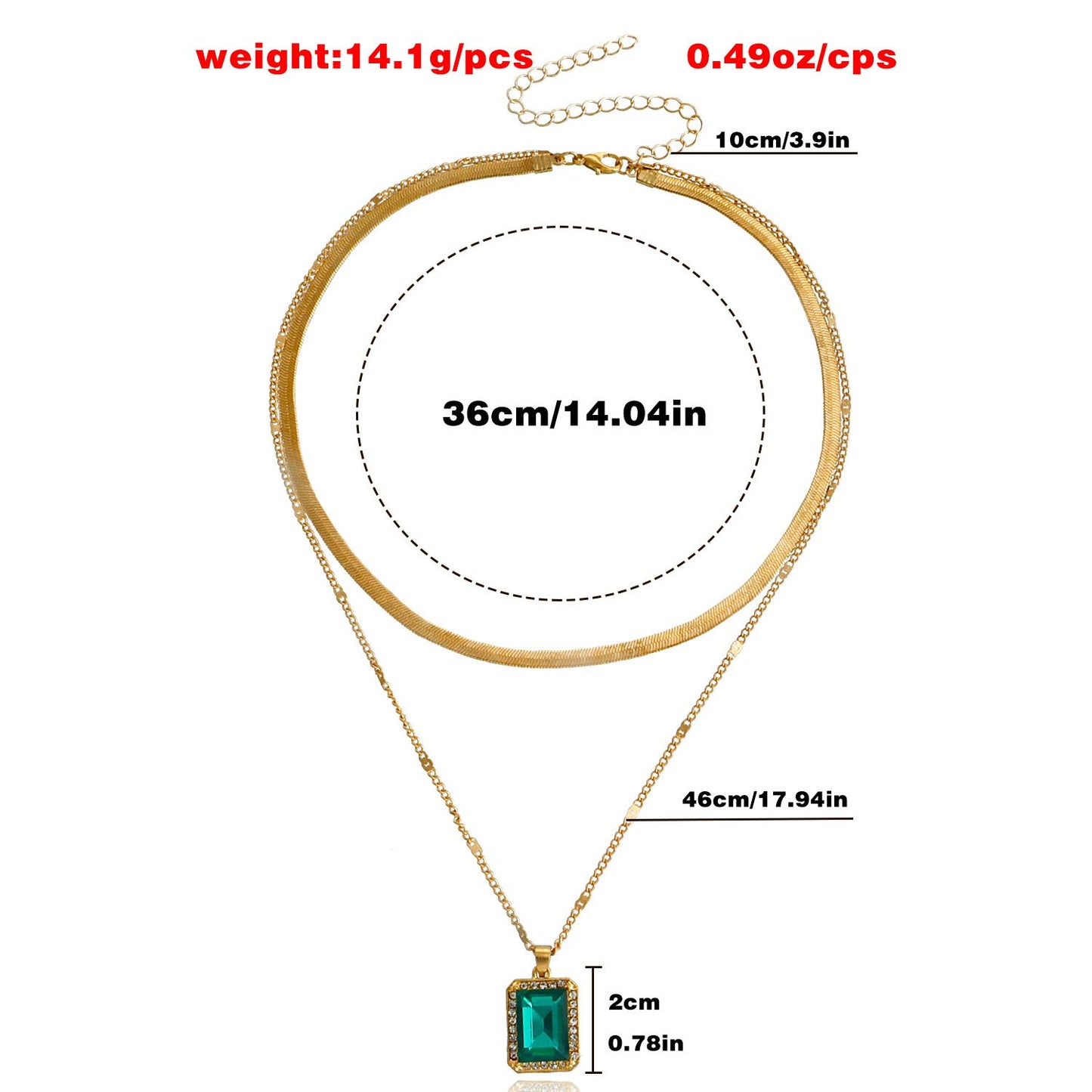 Jewelry Snake Bone Double-layer Gemstone Pendant Clavicle Chain Female Niche Retro Design Feeling Cold Necklace