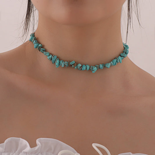 Jewelry Irregular Turquoise Necklace Necklace Women's Popular Handmade Personality Necklace