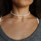 Jewelry Ladies Rice Bead Necklace Bohemian Short Solid Color Choker Necklace