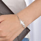 Silver Plated Alloy Wavy Bracelet Simple Adjustable Bracelet For Women