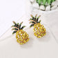 Sweet pineapple stud earrings personalized diamond net red creative ear accessories