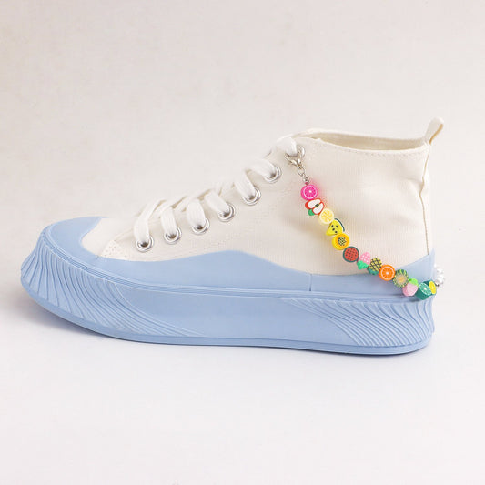 Jewelry color soft pottery fruit imitation pearl shoe chain accessories female ins simple creative ankle chain shoe decoration