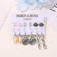 Summer Ocean Shell Set Earrings 6 Pairs Pearl Conch Stud Earrings