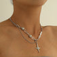 Jewelry Asymmetric Shaped Luminous Pearl Necklace Female Abstinence Department Night Cold Trendy Money Jewelry
