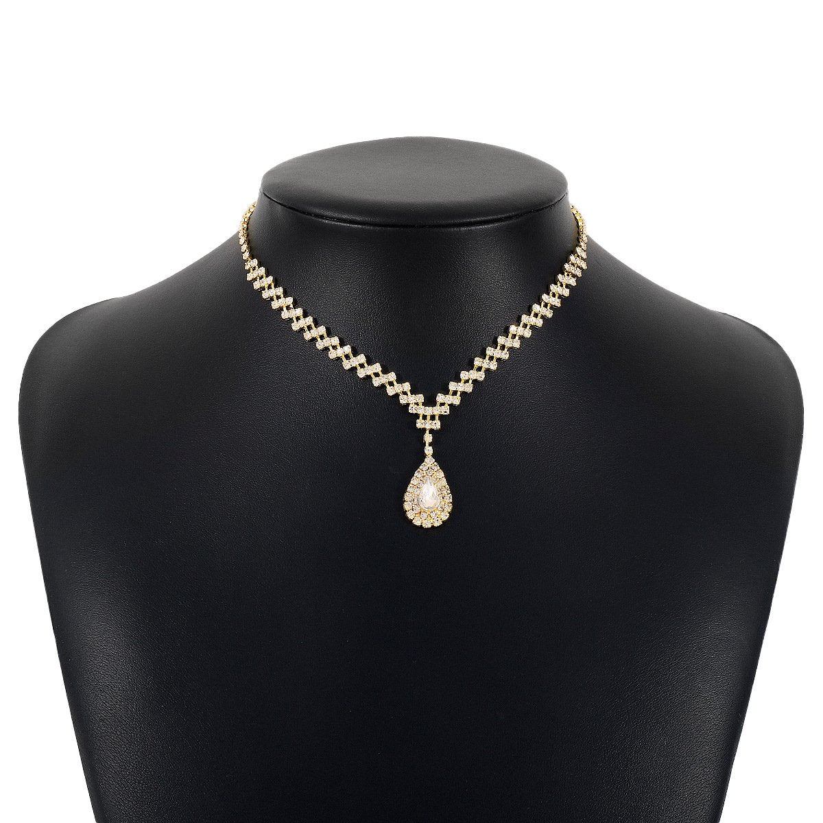 N1874 Exquisite Claw Chain Drop Diamond Necklace Light Luxury Romantic Retro Elegant Geometric Temperament Clavicle Chain