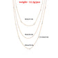 Jewelry Elegant Imitation Pearl Layer Necklace Geometric Trend Street Style Necklace