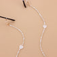 Jewelry Ladies Love White Rice Beads Fashion Glasses Chain Personality Simple Mask Accessories